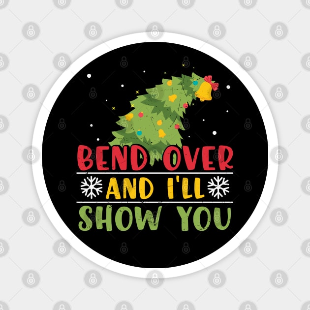 Bend over an ill show you-christmas tree sweater Magnet by Leonitrias Welt